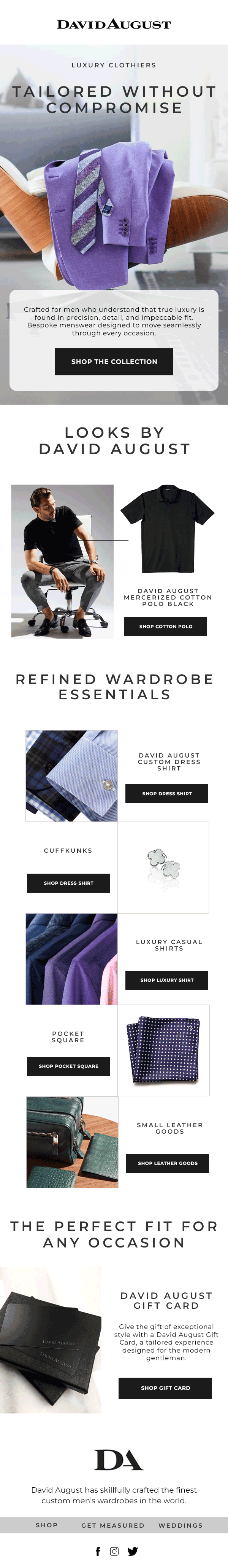 David August email template