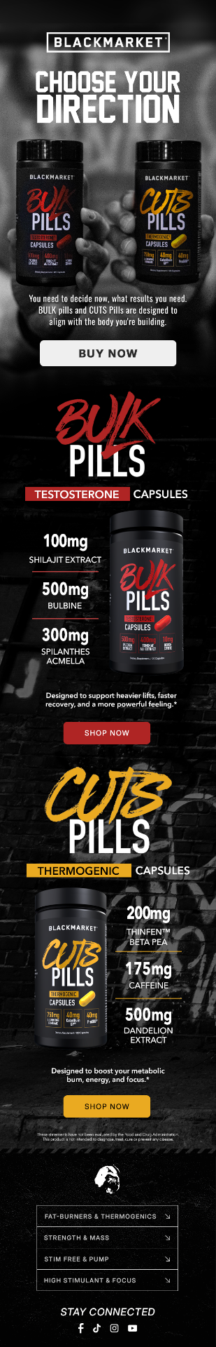 Black Market Labs email template