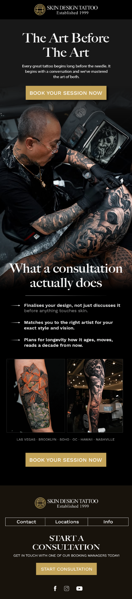 Skin Design Tattoos email template
